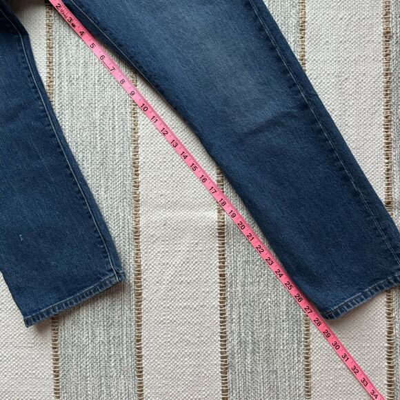 Levi’s 501 Charleston Outlasted Blue 36200-0157 Straight Leg High Rise Crop Jean - Picture 4 of 13